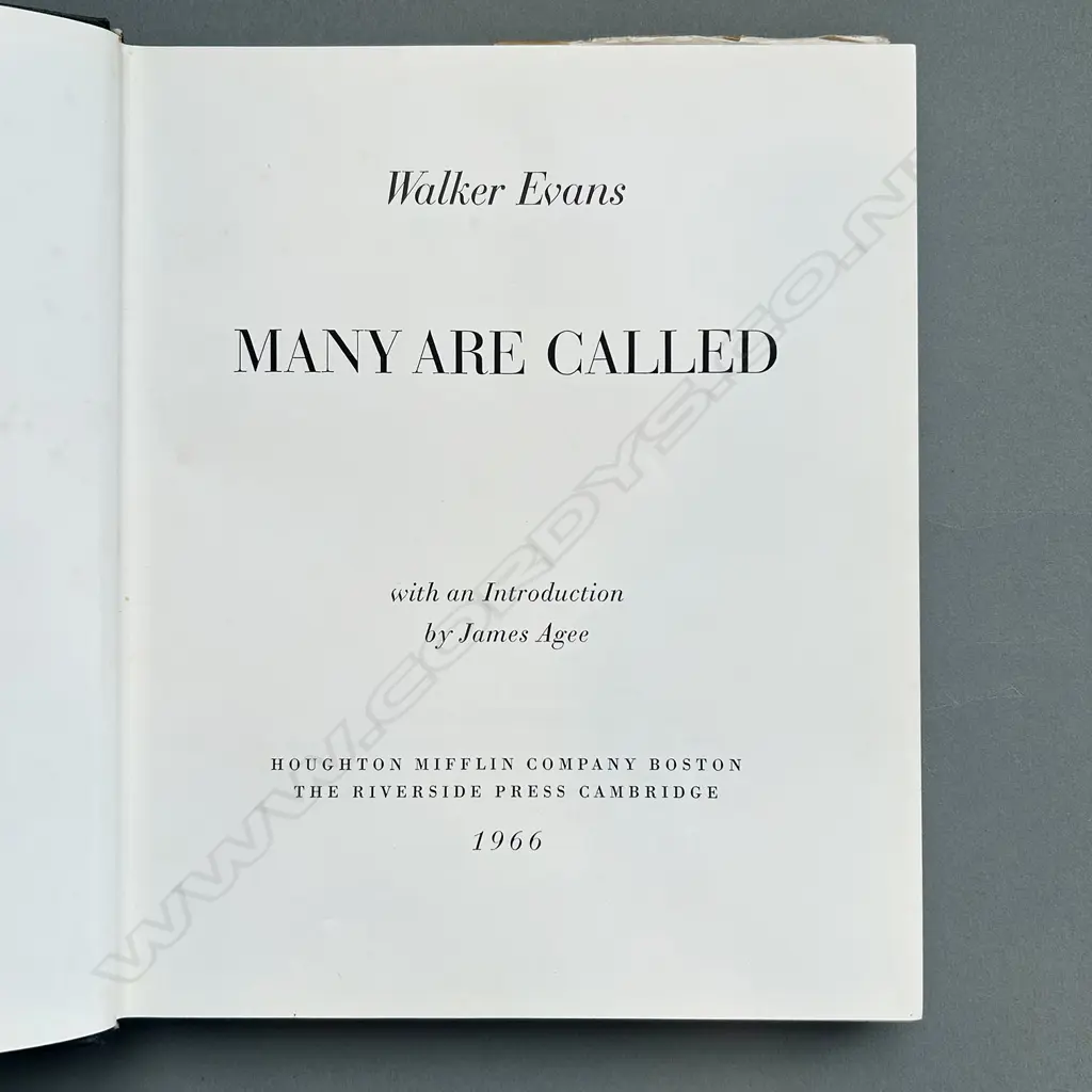 WALKER EVANS: MANY ARE CALLED Image 1++